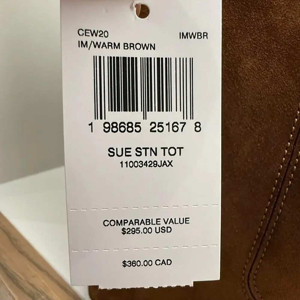 NEW‼️Coach Station Tote Bag CEW20 suede/Gold/Warm Brown